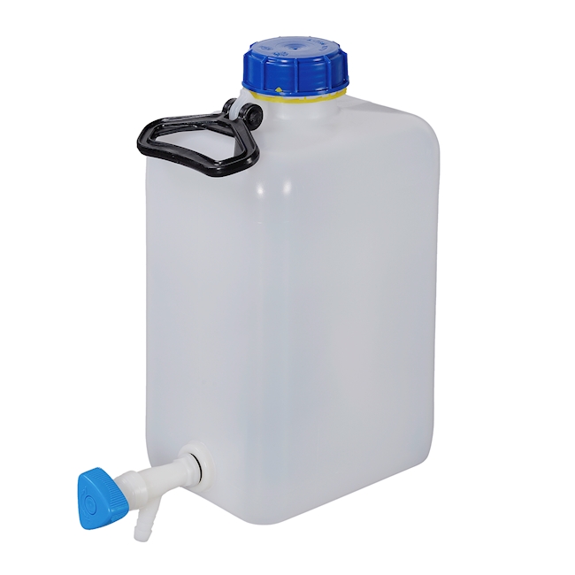 Carboy rect.PE-LD 5 lt/spigot PE-HD
